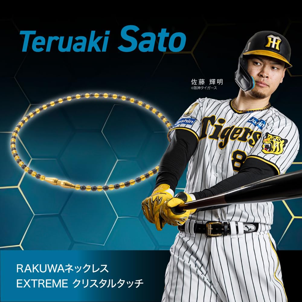 Phiten RAKUWA Necklace, Extreme Crystal Touch, Stiff Shoulder, Stiff Neck, Water Soluble Metal Technology Metax, Favored Product by Teru Sato and Yoshihiro Maru.