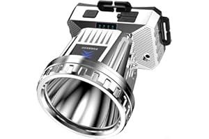 Head Torch Rechargeable, Hands-Free 30W Ultra Bright LED Headlamp, 500m Long Beam with USB-C Fast Charge & Power Bank for Nig