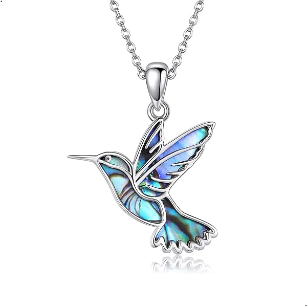 Elegant 925 Sterling Silver Cross Hummingbird Fashion Jewelry Pendant Necklace