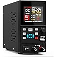 BSIDE Programmable DC Power Supply 40V 20A Bench Power Supply Small Variable Lab Power Supply Adjustable Switching Regulated Wide Range Power Supply with Button and Knob Adjustment, Memory Function