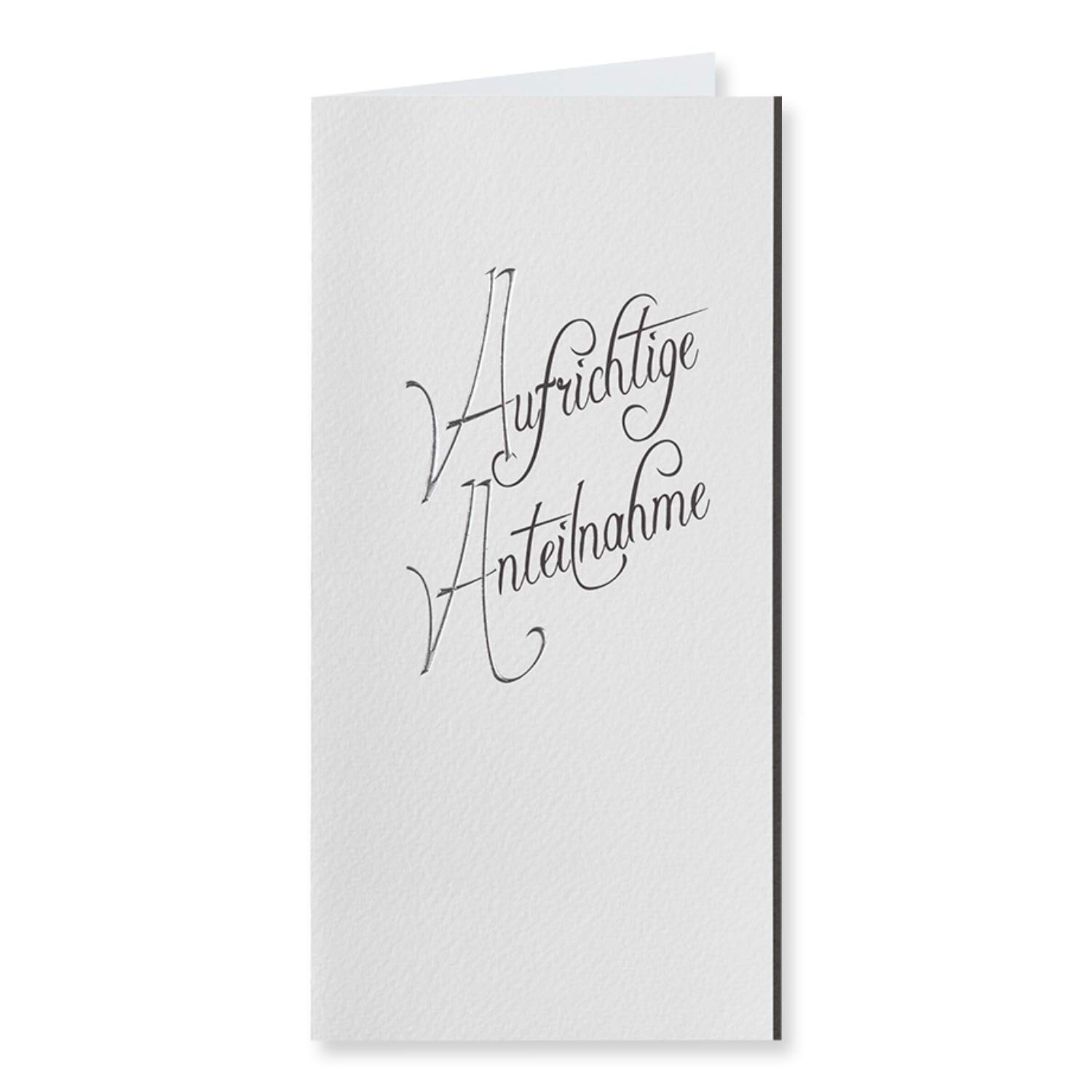 FarbenFroh by GUSTAV NEUSER 20 condolence cards with text - Sincere condolences - in silver foil with mourning border - DIN long 10.6 x 21 cm - matching envelopes - Gustav Neuser