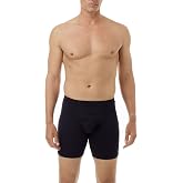 Underworks USA Men's Microfiber Light Compression Long Boxers for Hernia Prevention 3-Pack