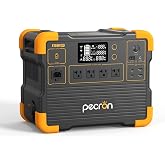 PECRON Portable Power Station, E1500LFP Solar Generator 1536Wh, 2200W | 2200W AC Output LiFePO4 Battery Backup, Fast Charging Power Station for Home Use, RV, and Outdoor Camping