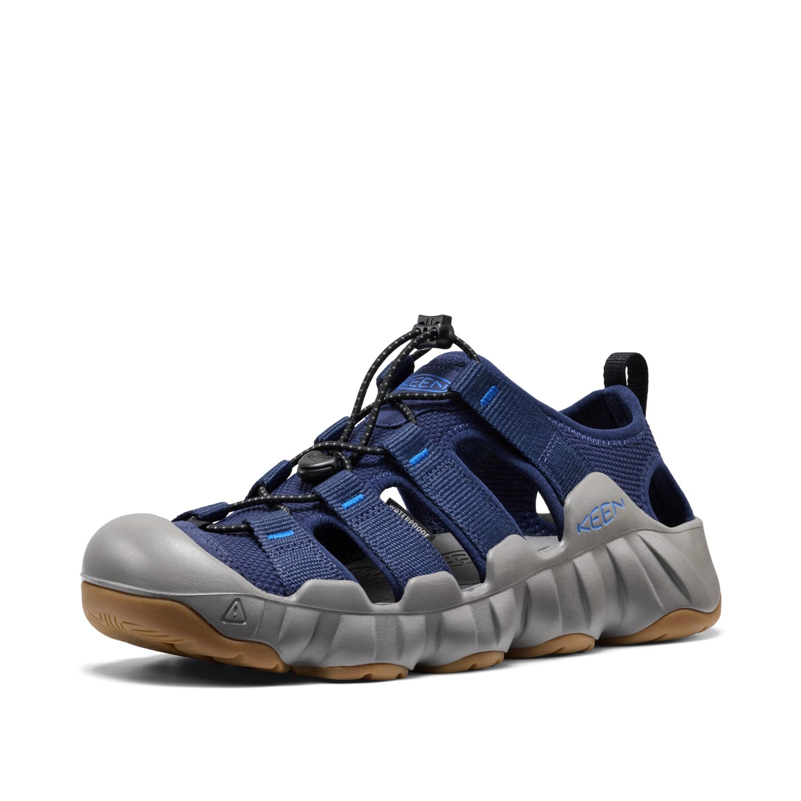 KEEN Men's Hyperport H2 Closed Toe Breathable Easy On Comfortable Hiking and Water Sandals, Naval Academy/Steel Grey, 8 Image