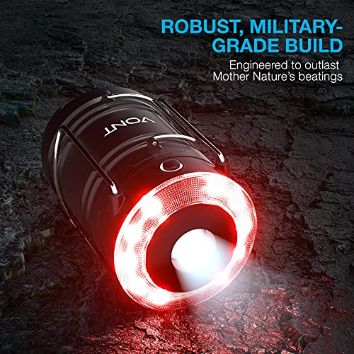 Vont LED Lantern Pro, Camping Lantern [4 Pack] 2X Brighter, Collapsible