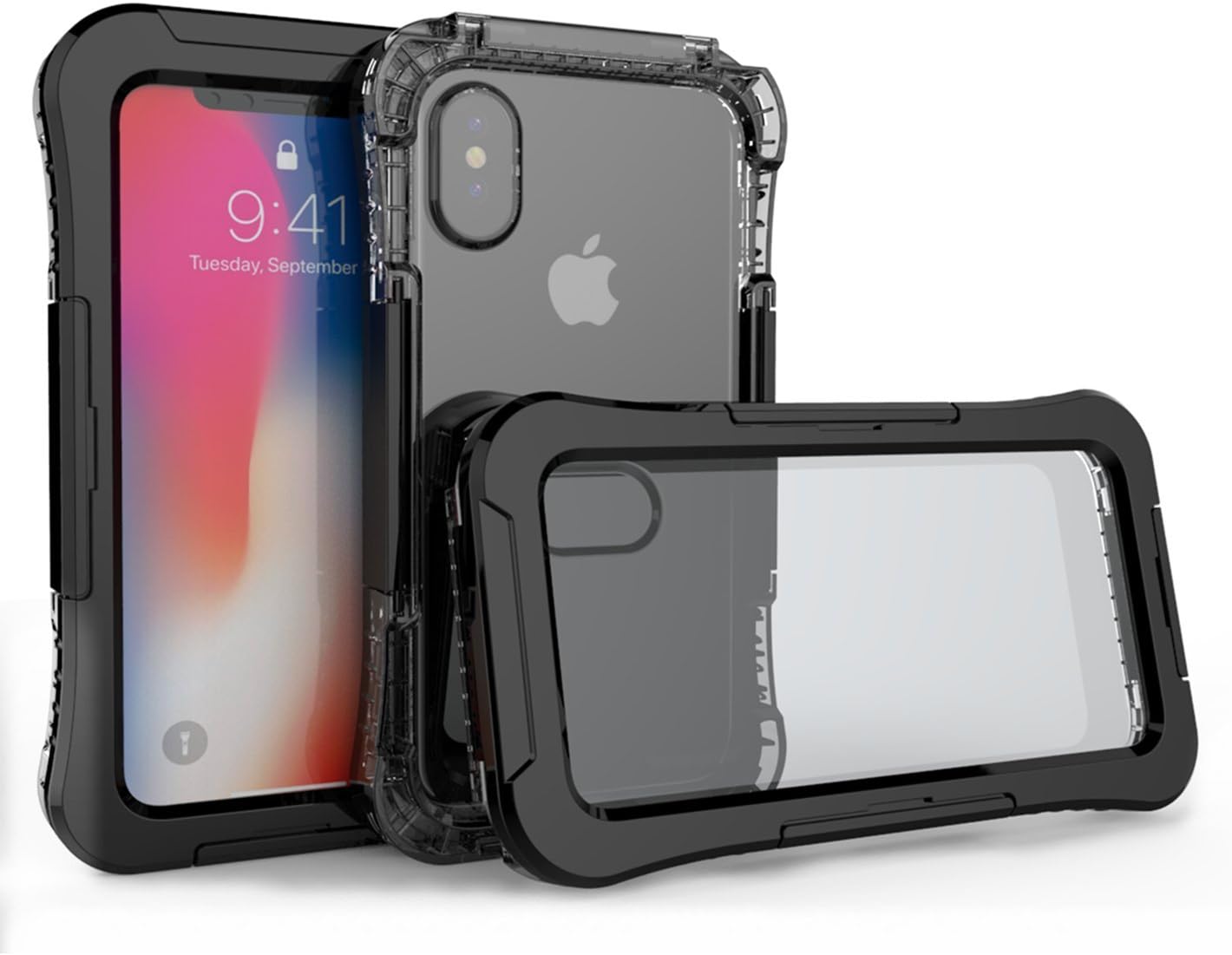 Funda Impermeable Para iPhone X, ElectroWeideworld PC + Silicona