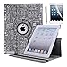 AiSMei Case for iPad 4 (2012), 9.7-inch Rotating Stand Case Cover for Apple iPad A1395, A1396, A1397, A1403, A1416, A1430, A1458, A1459, A1460, Bonus Stylus Film, Mix Color 3 primary