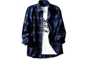 Clearance of Sales Warehouse Sales,Men Casual Fashion Plaid Turn-Down Collar Button Long Sleeve Shirt Blouse Black of