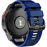 U-LIMVE Watch Band for Garmin Fenix 8 47mm/Fenix 7/Fenix 6/Fenix 5/Epix Pro 47mm, 22mm Silicone QuickFit Replacement Bands