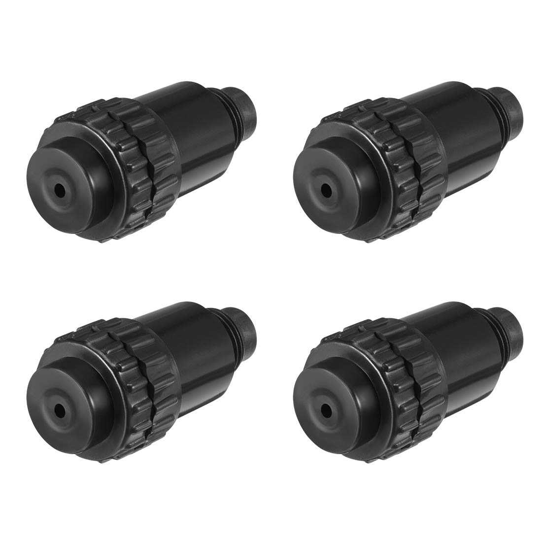 sourcing map 3/8BSP Thread Oil Plug Connector Air Compressor Spare Fittings Black 4 Pcs