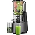 Cold Press Juicer Machines, 350W Masticating Juicer with 5.8" Inch Large Feed Chute for Whole Fruits and Vegetables, Slow Juices Extractor Easy to Clean