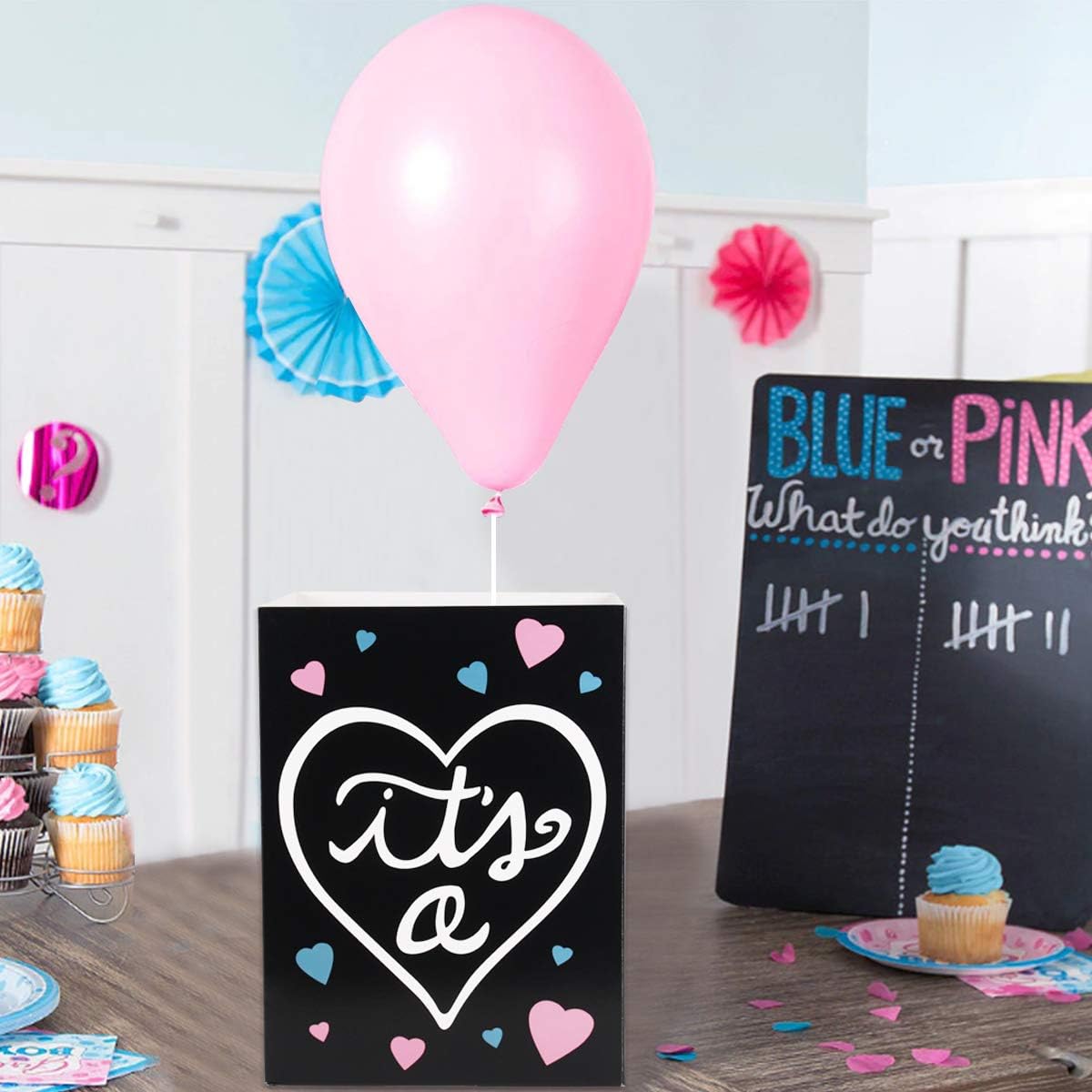 Amazon Com Caja De Globos De Revelacion De Genero Diy Baby Gender Reveal Party Supplies Caja De Papel Para Decoracion De Genero Revelar Decoracion Del Hogar De Baby Shower Ajuste De 1