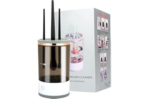 APHRODITE Electric Makeup Brush Cleaner Machine with Cleaning Mat Portable Automatic USB Brushly Pro Cosmetic Beauty Blender Cleanser Dryer Storage Holder for All Size Makeup Brushes Set Women Girl Gifts