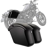 KEMIMOTO Upgraded Impact-resistant Motorcycle Hard Saddlebags 22L (11Lx2) | with Secure Locking, Waterproof, Heavy-Duty ABS Bags Compatible with Cruiser Dyna Softail CM300 Rebel Shadow Vulcan