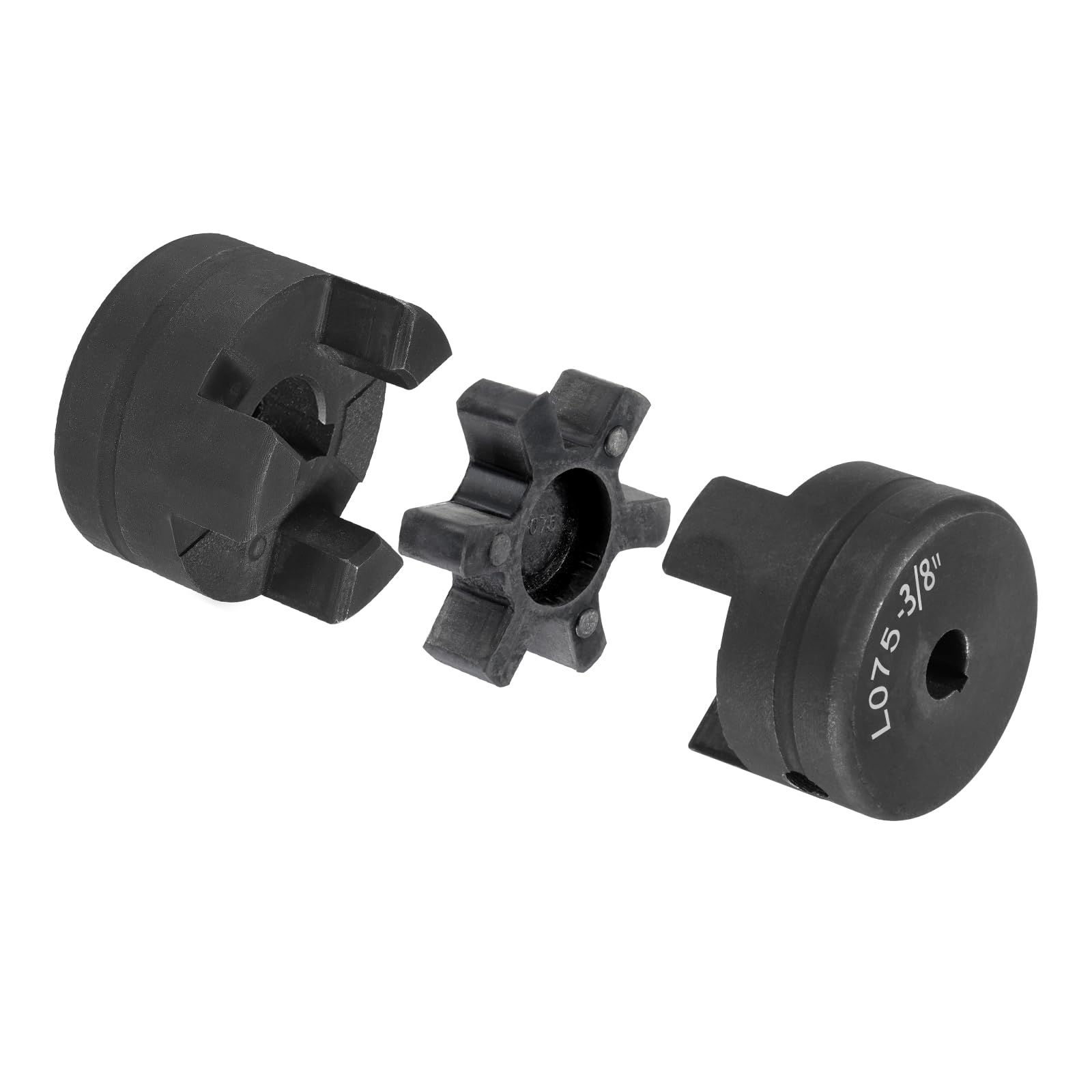 uxcell 3/8" to 3/8" L075 Flexible 3-Piece L-Jaw