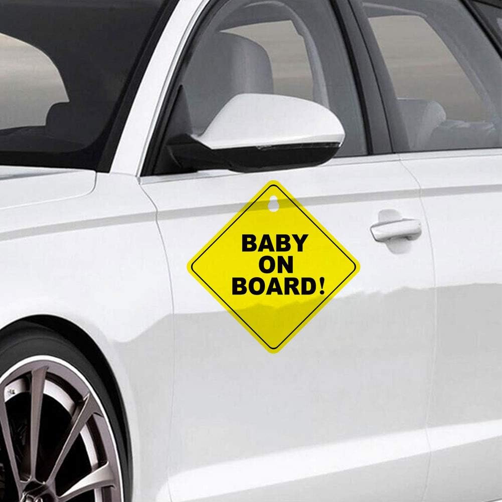Naicasy Avertissement Voiture Autocollants Bebe A Bord Autocollant De Signe De La Securite Des Vehicules Avec Ventouse De Securite Drole Autocollant De Signe Pour Les Voitures Auto Et Moto Autocollants Bebe A