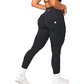 Danysu Cargo Leggings for Women with Pockets V Waist Butt Lifting Workout Gym Leggin Soft