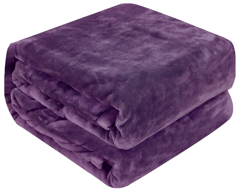 Soft Heavy Weighted Blanket Purple Mink Woven Sensory 50" x 60" Thick