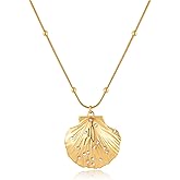 Glorig Gold Shell Necklace for Women With Seashell Pandent Trendy Colorful Starfish Pendant Necklace Ocean Chains Necklace Nautical Beach Necklace Summer Jewelry Gift