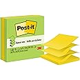 Post-it Pop-up Notes, 3x3 in, 3 Pads, America's #1 Favorite Sticky Notes, Floral Fantasy Collection, Bold Colors (Green, Yellow, Orange, Purple, Blue), Clean Removal, Recyclable (3301-3AU-FF)