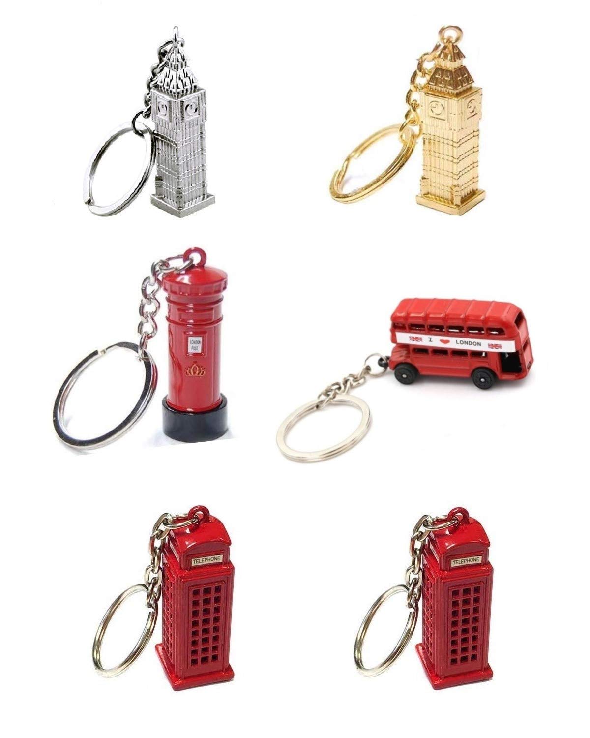 Die Cast Metal London City Keyrings, Taxi de Londres, London Bus ...