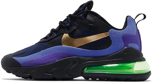 Buy Nike Air Max 270 React Black University Gold Deep Royal Blue 8 5 At Amazon In