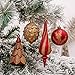 Valery Madelyn 50ct Woodland Shatterproof Christmas Ball Ornaments Decoration Red Brown,2.76Inch-7.09 Inch for Christmas Tree Decorations Included