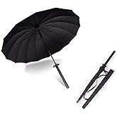 Neutral Handle Umbrella,Samurai Sword Umbrella as Best Christmas Birthday Gifts Cosplay Decoration for Japanese Culture Lover (8 bone)