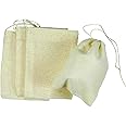 Regency Wraps 100% Cotton Drawstring Bag, Pouches for Enclosing Bulk Spices, Tea, Potpourri, and Jewelry, 100% Cotton Mini Bags, 3" x 4", Pack of 4, Natural
