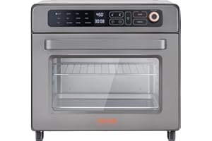 VEVOR 12-in-1 Air Fryer Toaster Oven, 25L Convection Oven, 1700W Stainless Steel Toaster Ovens Countertop Combo with Grill, P