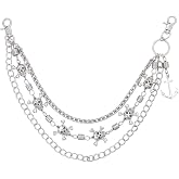NoctisNest Pants Chain for Men Women Gothic Three-Layer Punk Jean Chain | Bag Belt Silver Chains for Party Music Festival Concert Daily Wear Cosplay Halloween, Birthday Gifts for Friends