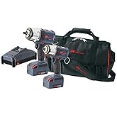 Ingersoll Rand IQV20-K201 Cordless Impact Wrench Combo Kit w/ W7152 1/2” High Torque Impact Wrench, W5133 3/8” Compact Impact Wrench, 2 Batteries, Universal Charger and Tool Bag