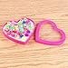Assorted Colorful Plastic Flower Bows Sparkle Adjustable Rings with Heart Shape Display Case for Party Favors, Birthday, Adult & Children Size (36 Pack)