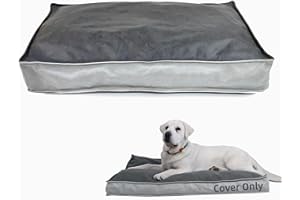 LYUND Dog Bed Cover, Comfortable and Quiet Dog Bed Covers for Pet Mat Bed,Washable Removable Cover，Faux Leather Pet Nest, 30" L x 20" W x 3" H ，Cover Only