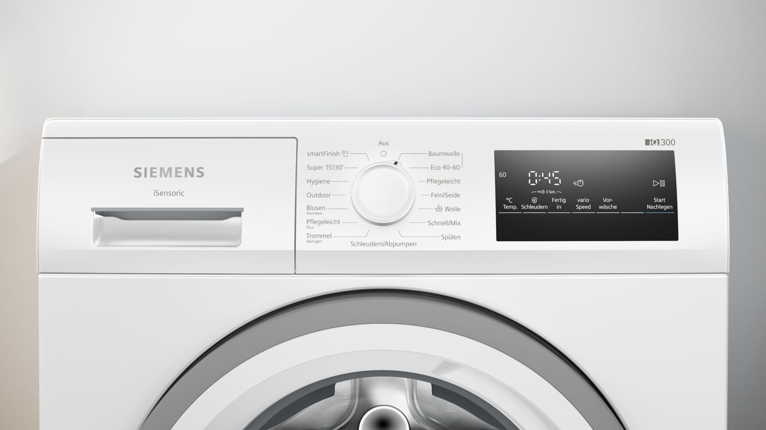 Siemens WG44B20Z0 Waschmaschine iQ700, Frontlader mit 9 kg Fassungsvermögen, 60 cm, 1400 UpM, Made in Germany, schneller Waschen mit speedPack XL, Antiflecken-System, Home Connect, Weiß 3