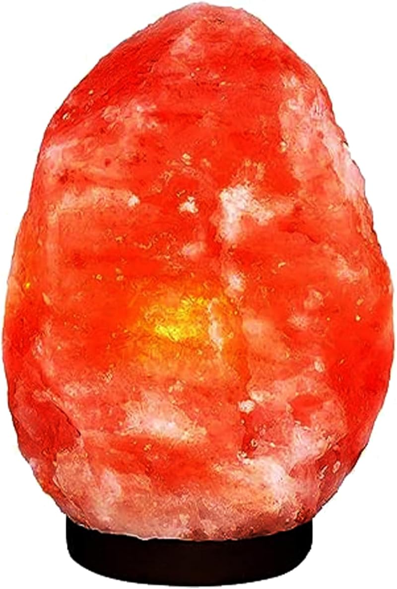 Straame Himalayan Salt Lamp 1-2 kg Wooden Base Handcrafted Gift