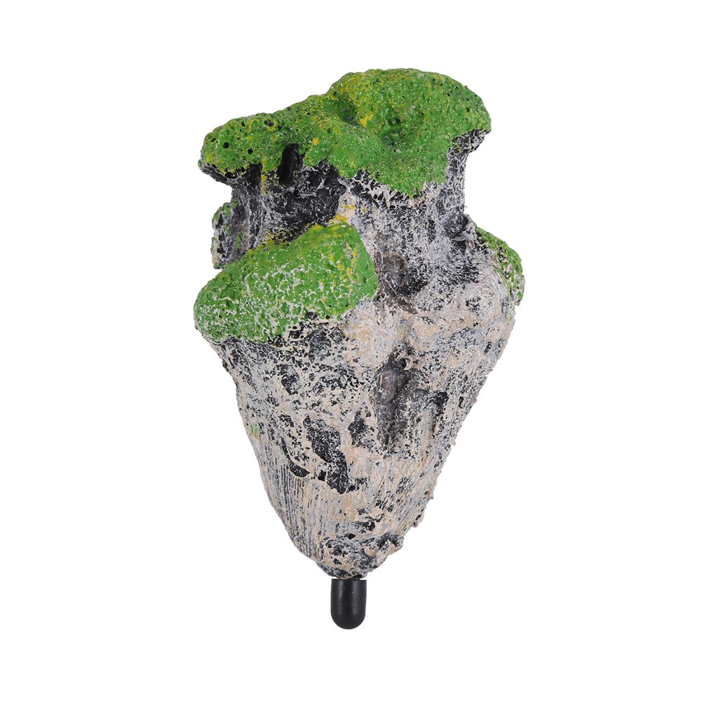 Fdit Floating Rock, Aquarium Fish Tank Floating Rocks Ornament Landscape Moss Flying Suspended Stone Decoration(Small)