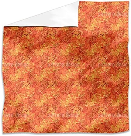 Autumn Maple Leaves Flat Sheet: Queen Luxury Microfiber, Soft, Breathable