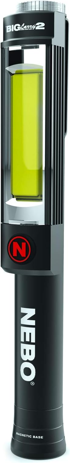 NEBO Big Larry 2 Pocket Work Light 500 Lumens LED Inspection Flashlight Black