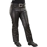 Milwaukee Leather Women's Premium Leather Classic Casual Motorcycle Rider Pants