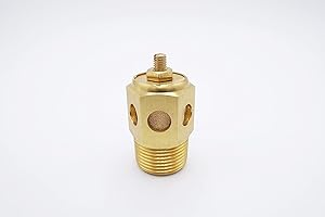 IVLPHA Pneumatic Air Muffler, Sintered Bronze Brass Exhaust Muffling Throttle Muffler Filter 3/4" Male NPT Pneumatic Silencer Air Flow Exhaust Speed Control Muffler (Pack of 1)