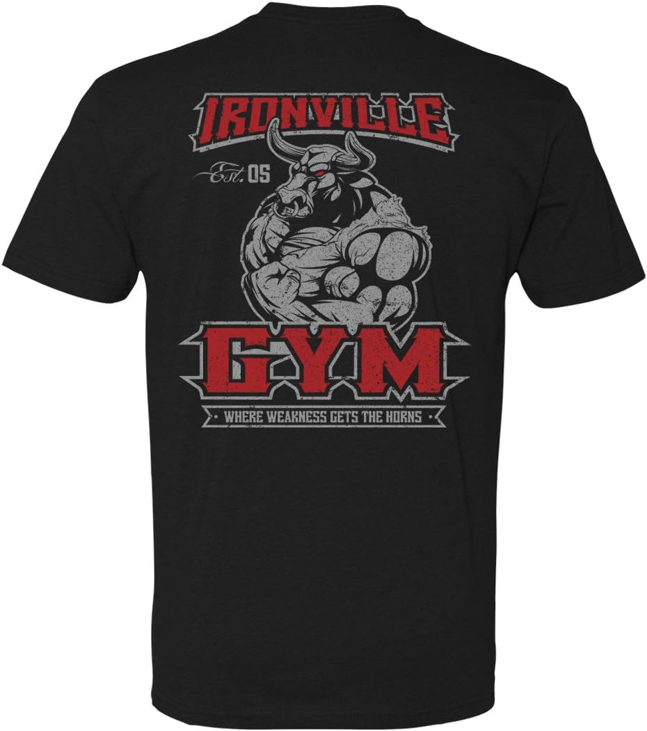 Ironville Gym Next Level Bull Horns Powerlifting Blend T-Shirt