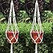 2PCS Macrame Plant Hanger Indoor Outdoor Hanging Planter Basket Cotton Rope 4 Legs 39 Inch