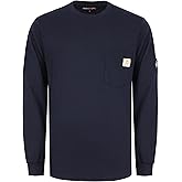 BOCOMAL FR Shirts Lightweight Classic Crew Long Sleeve Fire Resistant Shirt CAT2
