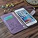 Cornmi Design for iPhone 6 Case, Premium Vintage Flip Wallet Leather Magnetic Closure Cover Skin for iPhone 6 4.7 inch with Card Slots and Wrist Strap (Purple)