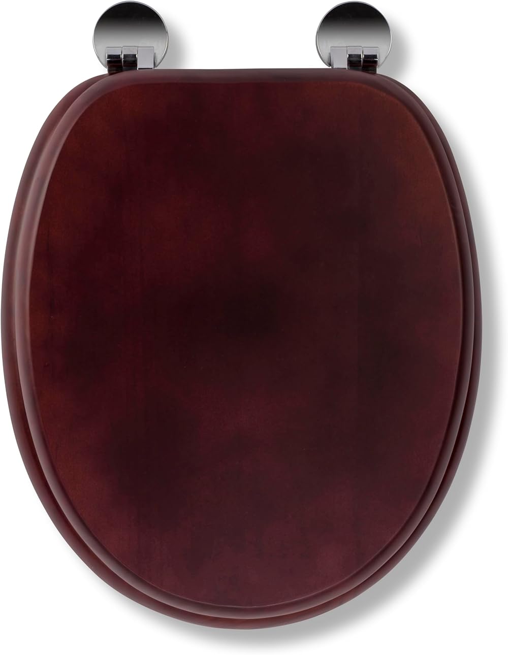 Croydex Davos Flexi-Fix Wooden Toilet Seat Mahogany with Adjustable Hinges