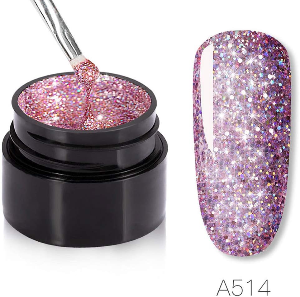 MAMaiuh Rainbow Gel - Shiny Poly Gel Lasting Finger Nail Crystal Jelly Camouflage UV Lamp for Nail Art Design 5ML (D)