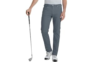 M MAELREG Golf Pants for Men Lightweight Moisture Wicking Business - 30"/32"/34" Stretch Flat Front Casual Dress Pant for Men