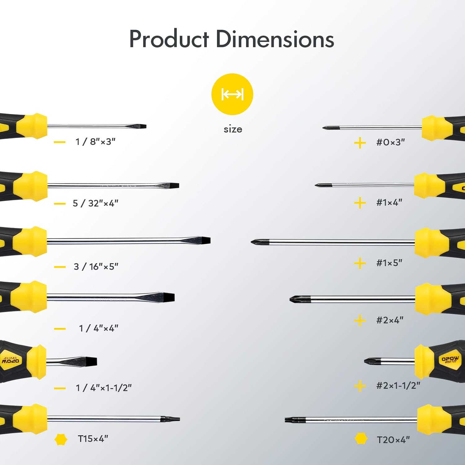 12 PCS Screwdriver Sets with Supper Magnetizer, OPOW Magnetic Screwdriver Set with Case Includes Flat/Phillips/Torx Precision Screwdrivers for Repairing Home Improvement Craft: Home Improvement