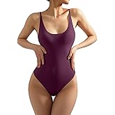 SUUKSESS Women Sexy Scoop Neck Thong Bodysuit Backless Cami Bodysuit Top